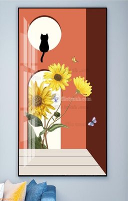 File gốc File tranh hiện đại pha lê gương KF92851 cho in ấn và thiết kế