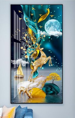 File gốc File tranh hiện đại pha lê gương KF92900 (ảnh chi tiết) để in lụa