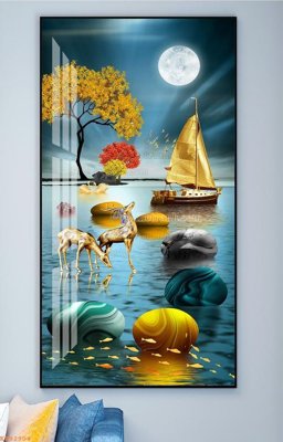 File gốc File tranh hiện đại pha lê gương KF92904 (vector) cho in ấn