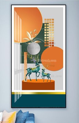 Download file gốc File tranh hiện đại pha lê gương KF92919 (in lụa) nghệ thuật