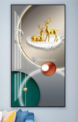 File gốc File tranh hiện đại pha lê gương KF92932 (in lụa) cao cấp