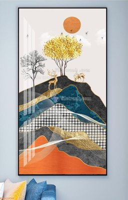 Download file gốc File tranh hiện đại pha lê gương KF92999 (in mica) 3D