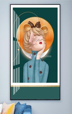 File in trần File tranh hiện đại pha lê gương KF93005 (bản gốc) phong cảnh