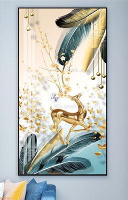 File ảnh gốc File tranh hiện đại pha lê gương KF93013 (chuyên in mica)