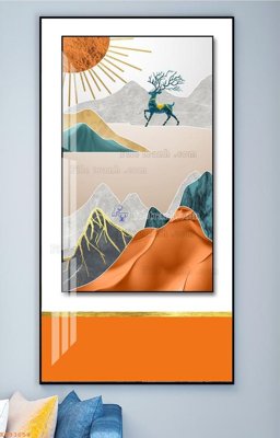 Tải file File tranh hiện đại pha lê gương KF93054 (gốc) chủ đề phong thủy