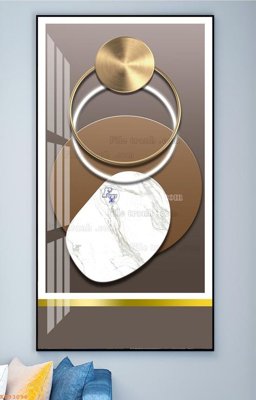 Ảnh gốc file in lụa File tranh hiện đại pha lê gương KF93096 chi tiết