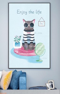 File tranh File tranh hiện đại pha lê gương KF93159 (gốc) chủ đề trẻ em