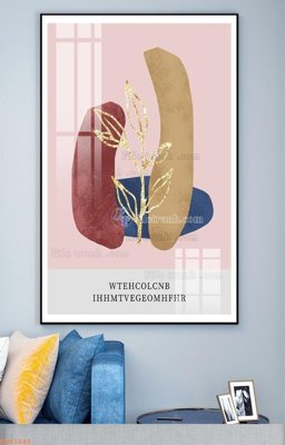 File in ấn File tranh hiện đại pha lê gương KF93248 (bản gốc) chất lượng cao