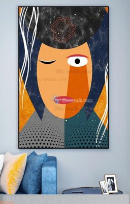 File in ấn File tranh hiện đại pha lê gương KF93252 (bản gốc) sắc nét