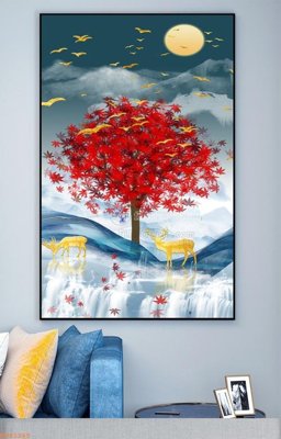 File gốc File tranh hiện đại pha lê gương KF93265 (thiết kế) độc quyền