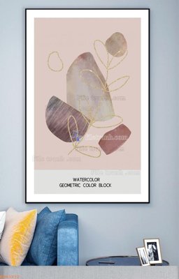 File gốc File tranh hiện đại pha lê gương KF93272 (in lụa) tranh mã đáo