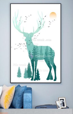 File in ấn File tranh hiện đại pha lê gương KF93293 (bản gốc) chất lượng cao