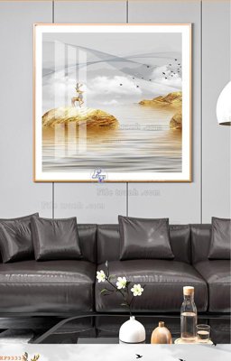 File tranh File tranh hiện đại pha lê gương KF93334 (gốc) chủ đề thành phố