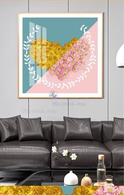 File gốc File tranh hiện đại pha lê gương KF93336 (in tráng gương) hiện đại