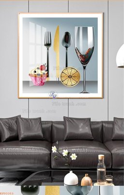 File tranh gốc File tranh hiện đại pha lê gương KF93353 (bản quyền) độc đáo