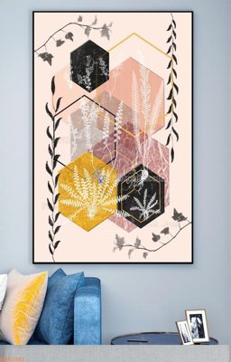 File gốc File tranh hiện đại pha lê gương KF93381 (AI/EPS) cho in ấn