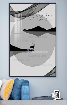 Tải file gốc in lụa File tranh hiện đại pha lê gương KF93401 siêu nét