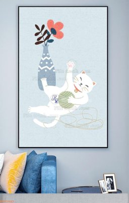 File in trần File tranh hiện đại pha lê gương KF93443 (file gốc) xuyên sáng