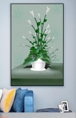 Tải file File tranh hiện đại pha lê gương KF93493 (gốc) chủ đề phong thủy