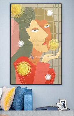 File gốc File tranh hiện đại pha lê gương KF93540 (PNG) trong suốt (transparent)