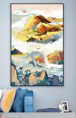 File gốc File tranh hiện đại pha lê gương KF93614 (trang trí) phòng ngủ