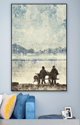 File PSD File tranh hiện đại pha lê gương KF93673 (gốc) tách lớp chi tiết