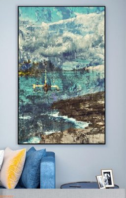 File gốc in ấn File tranh hiện đại pha lê gương KF93691 chất lượng vượt trội