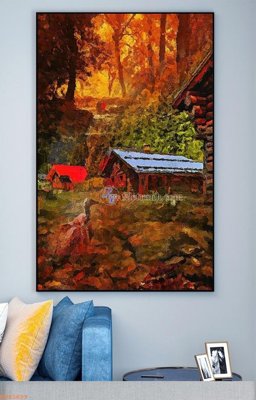 File gốc File tranh hiện đại pha lê gương KF93699 (in tráng gương) sang trọng