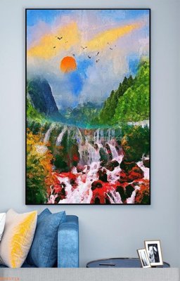 Ảnh gốc File tranh hiện đại pha lê gương KF93714 (nét căng) in mica