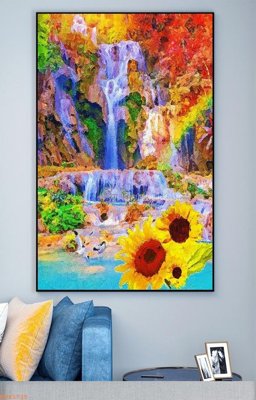 Ảnh gốc File tranh hiện đại pha lê gương KF93725 (độ nét cao) in mica