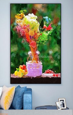 File tranh File tranh hiện đại pha lê gương KF93748 (gốc) chủ đề động vật