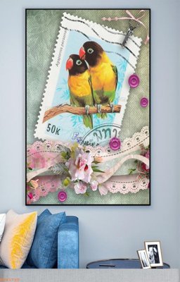 File gốc File tranh hiện đại pha lê gương KF93790 (in lụa) cao cấp