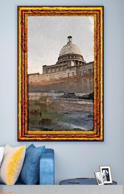 File PSD File tranh hiện đại pha lê gương KF93809 (bản gốc) đã tách nền