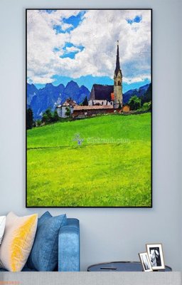 File ảnh File tranh hiện đại pha lê gương KF93832 (gốc) cho trang trí nhà hàng