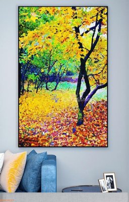 File gốc File tranh hiện đại pha lê gương KF93837 (in mica) làm quà tặng