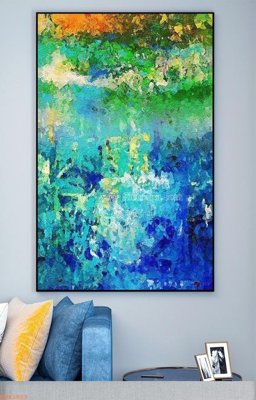 File tranh File tranh hiện đại pha lê gương KF93853 (bản gốc) treo quán cafe