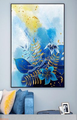 File in trần File tranh hiện đại pha lê gương KF93864 (file gốc) xuyên sáng