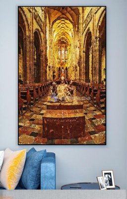 Download file gốc File tranh hiện đại pha lê gương KF93911 (in mica) trang trí