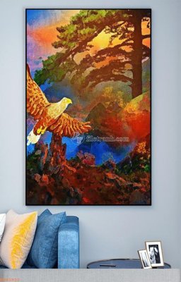 File tranh File tranh hiện đại pha lê gương KF93932 (bản gốc) in lụa dán tường