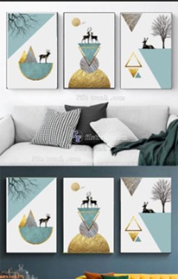 Tải file File tranh hiện đại pha lê gương KF93933 (gốc) để in ấn ngay