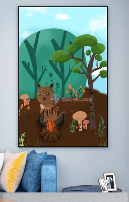 File tranh ảnh gốc File tranh hiện đại pha lê gương KF93988 dùng cho in khổ lớn