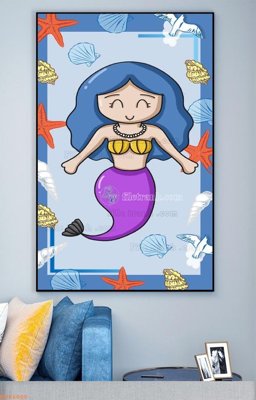 File gốc File tranh hiện đại pha lê gương KF94006 (in lụa) tranh phong thủy