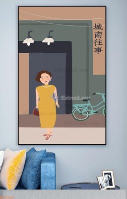 File in trần File tranh hiện đại pha lê gương KF94029 (bản gốc) đại dương