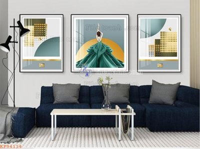 File in mica File tranh hiện đại pha lê gương KF94114 (bản gốc) siêu trong