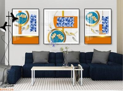 Ảnh gốc file in lụa File tranh hiện đại pha lê gương KF94134 chi tiết