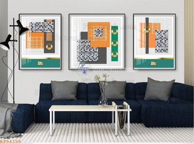 Download file gốc File tranh hiện đại pha lê gương KF94158 (in mica) trang trí