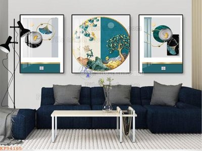 Ảnh gốc File tranh hiện đại pha lê gương KF94165 (độ nét cao) in mica