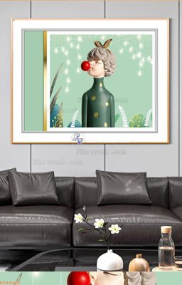 File PSD File tranh hiện đại pha lê gương KF94263 (bản gốc) dễ dàng edit