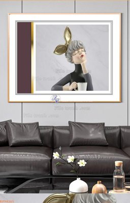 File gốc File tranh hiện đại pha lê gương KF94265 (trang trí) phòng trẻ em