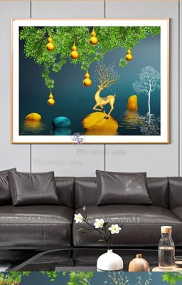 Ảnh gốc File tranh hiện đại pha lê gương KF94268 (độ nét cao) in tráng gương